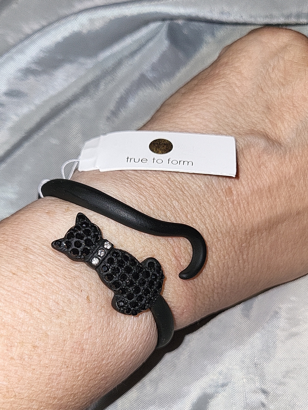 True To Form Black Cat Hinged  Bracelet Bnib Ta M